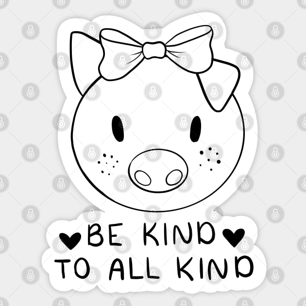 Be Kind To All Kind | Line Art Design Sticker by ilustraLiza